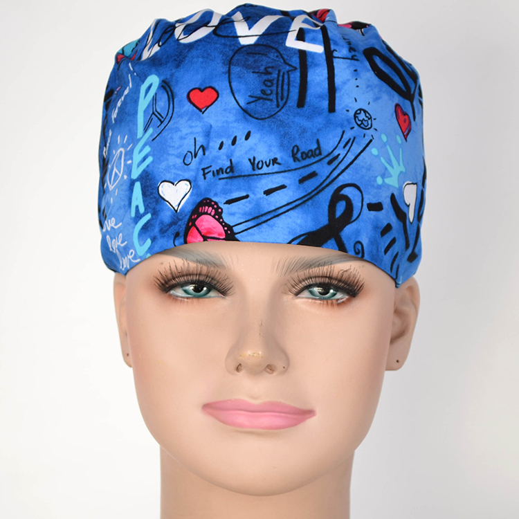 Hennar Scrub Caps For Women  Butterflies
