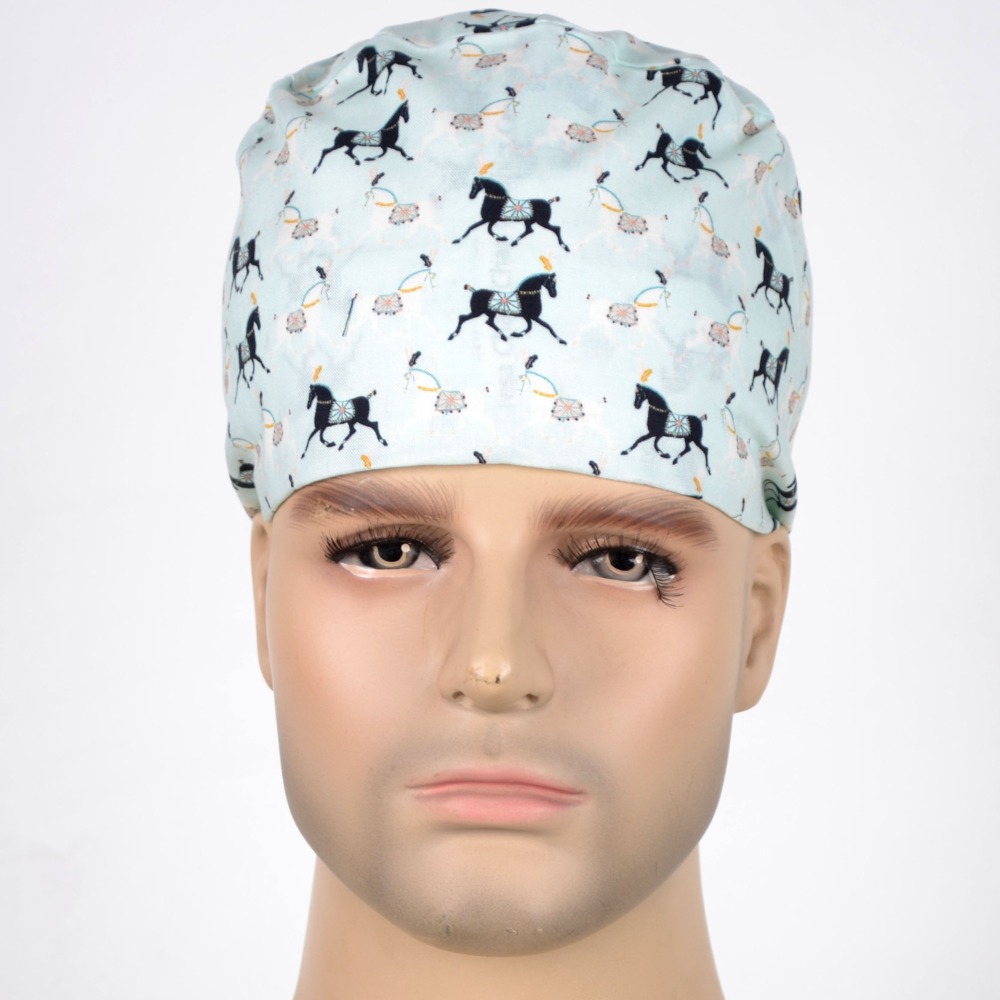 Hennar Medical Scrub Caps in 100% Cotton S and M Two Sizes For Choice Cat and Dogs Animals 2