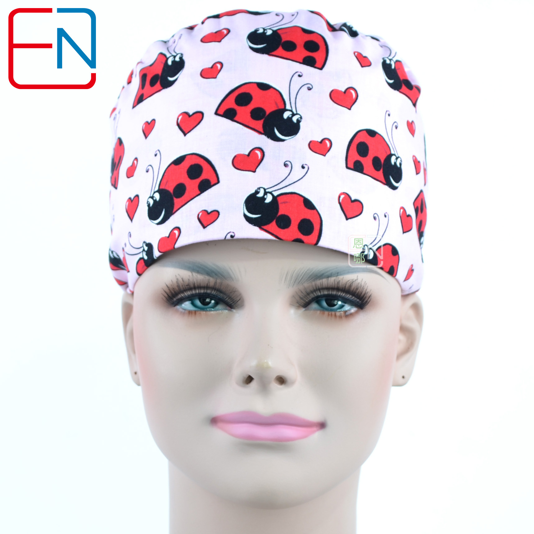 Hennar Medical Scrub Caps in 100% Cotton With Sweatbands Two Sizes Masks Are Available  Birds Owls  Flamingo ladybug