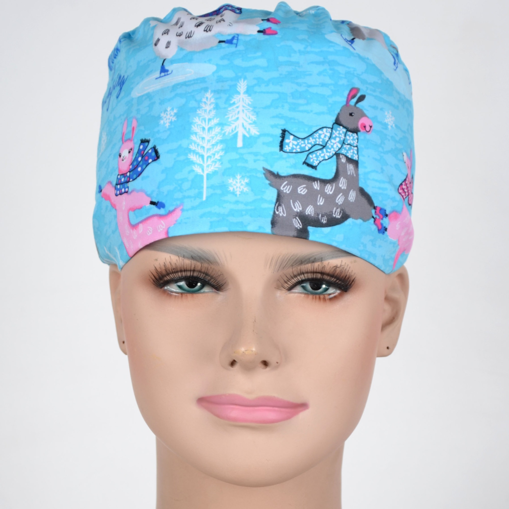 Hennar Medical Scrub Caps in 100% Cotton S and M Two Sizes For Choice Cat and Dogs Animals 2