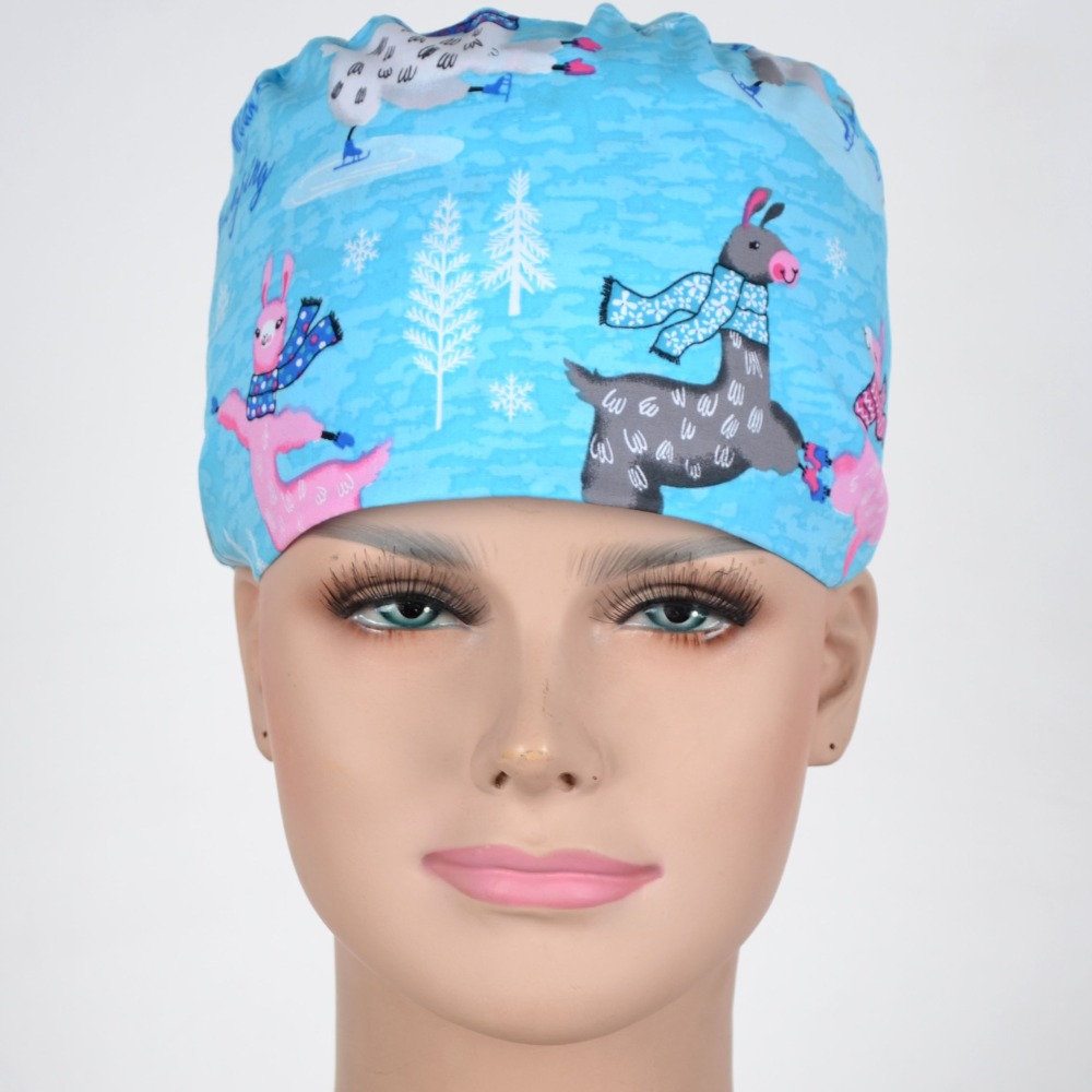 Hennar Medical Scrub Caps in 100% Cotton S and M Two Sizes For Choice Cat and Dogs Animals 2