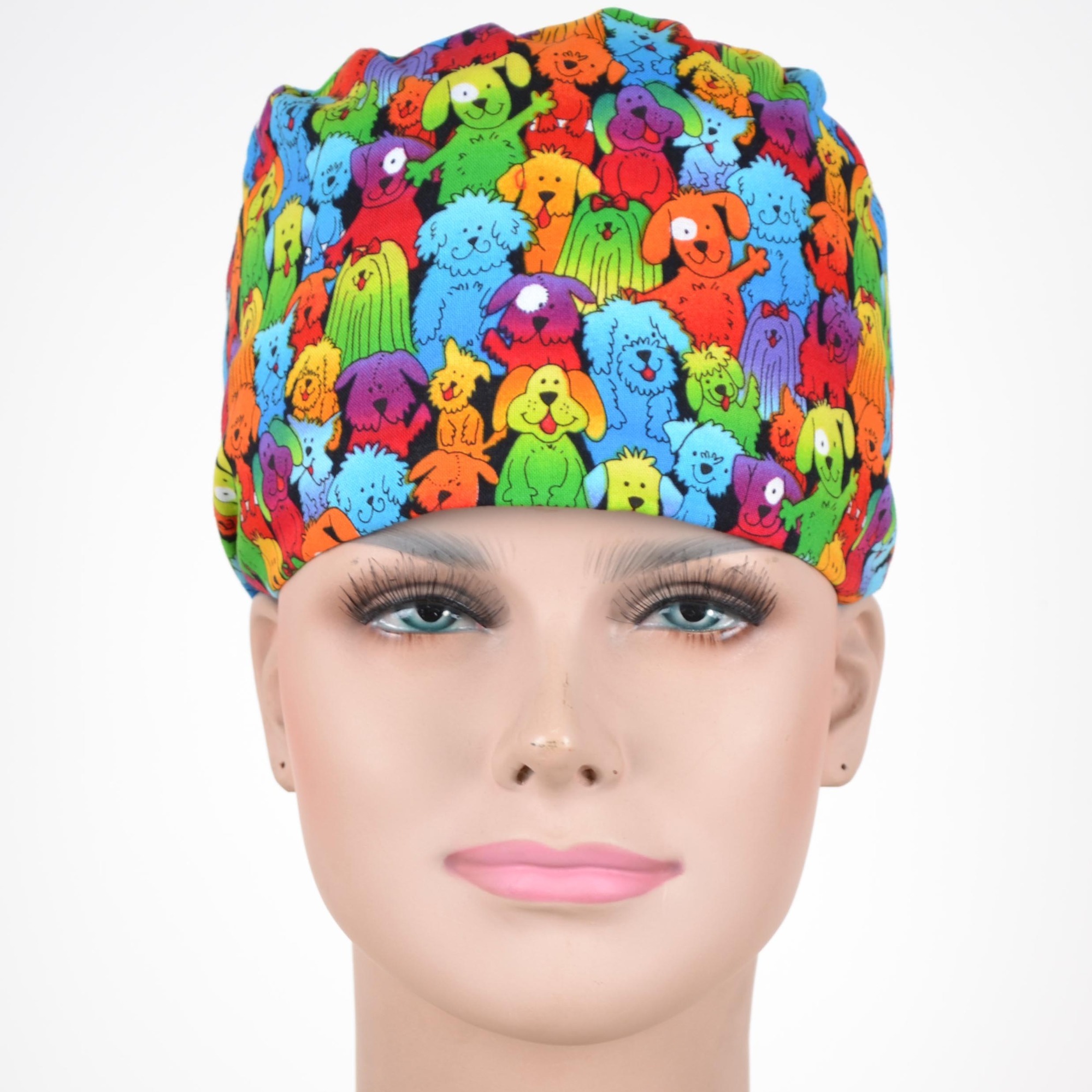 Hennar Medical Scrub Caps in 100% Cotton S and M Two Sizes For Choice Cat and Dogs Animals 2