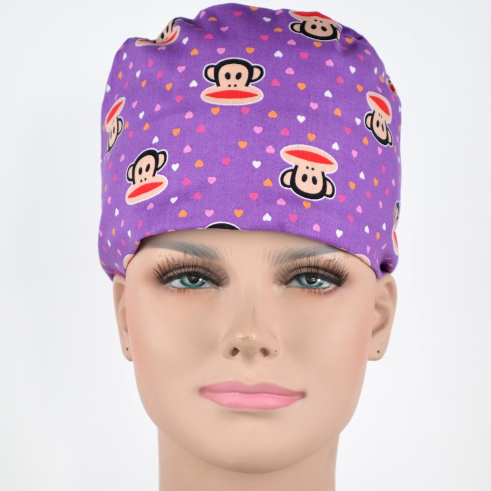 Hennar Medical Scrub Caps in 100% Cotton S and M Two Sizes For Choice Cat and Dogs Animals 2