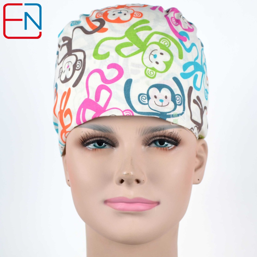 Hennar Medical Scrub Caps in 100% Cotton S and M Two Sizes For Choice Cat and Dogs Animals 2