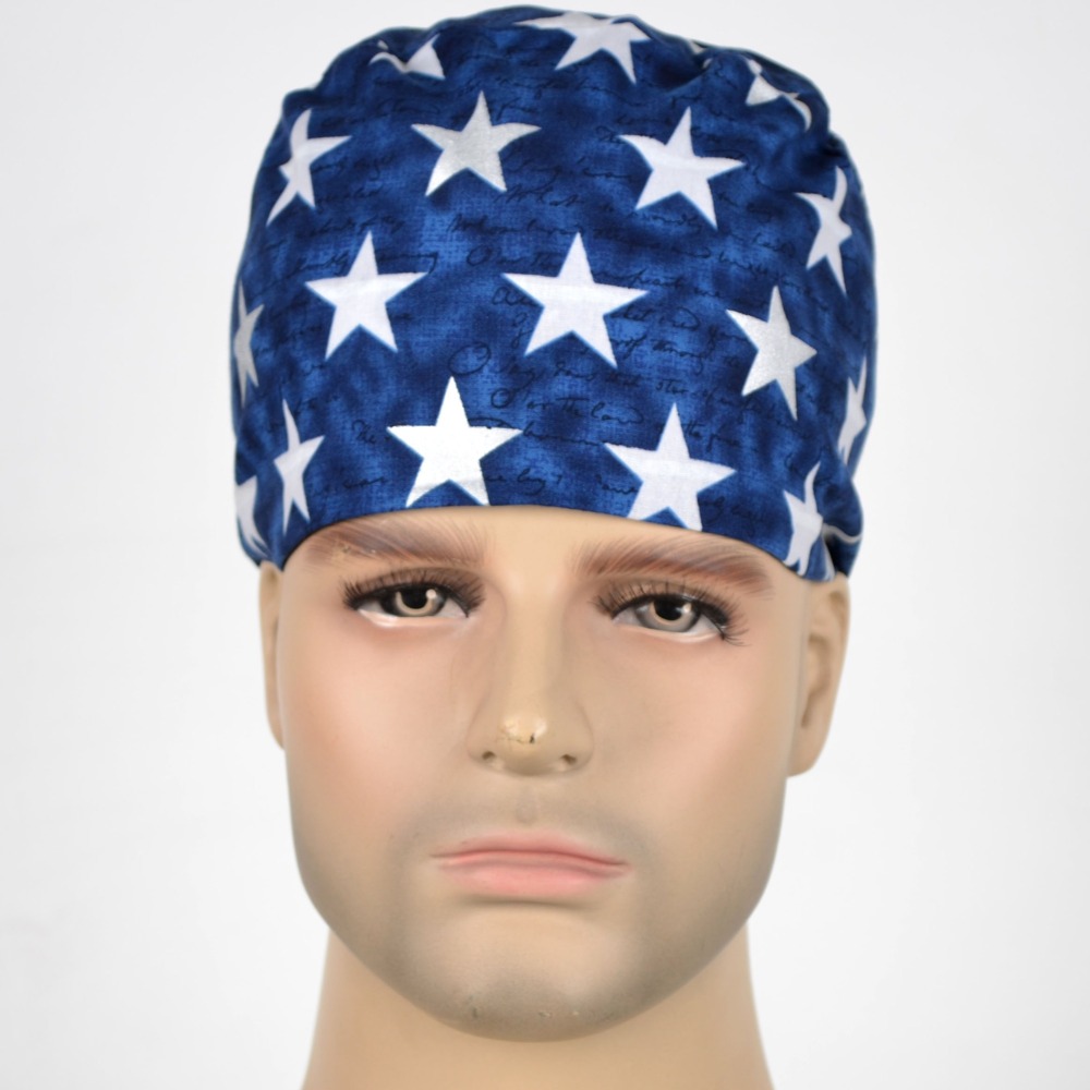Hennar Medical Scrub Caps in Different Shapes 100% Cotton With Sweatband