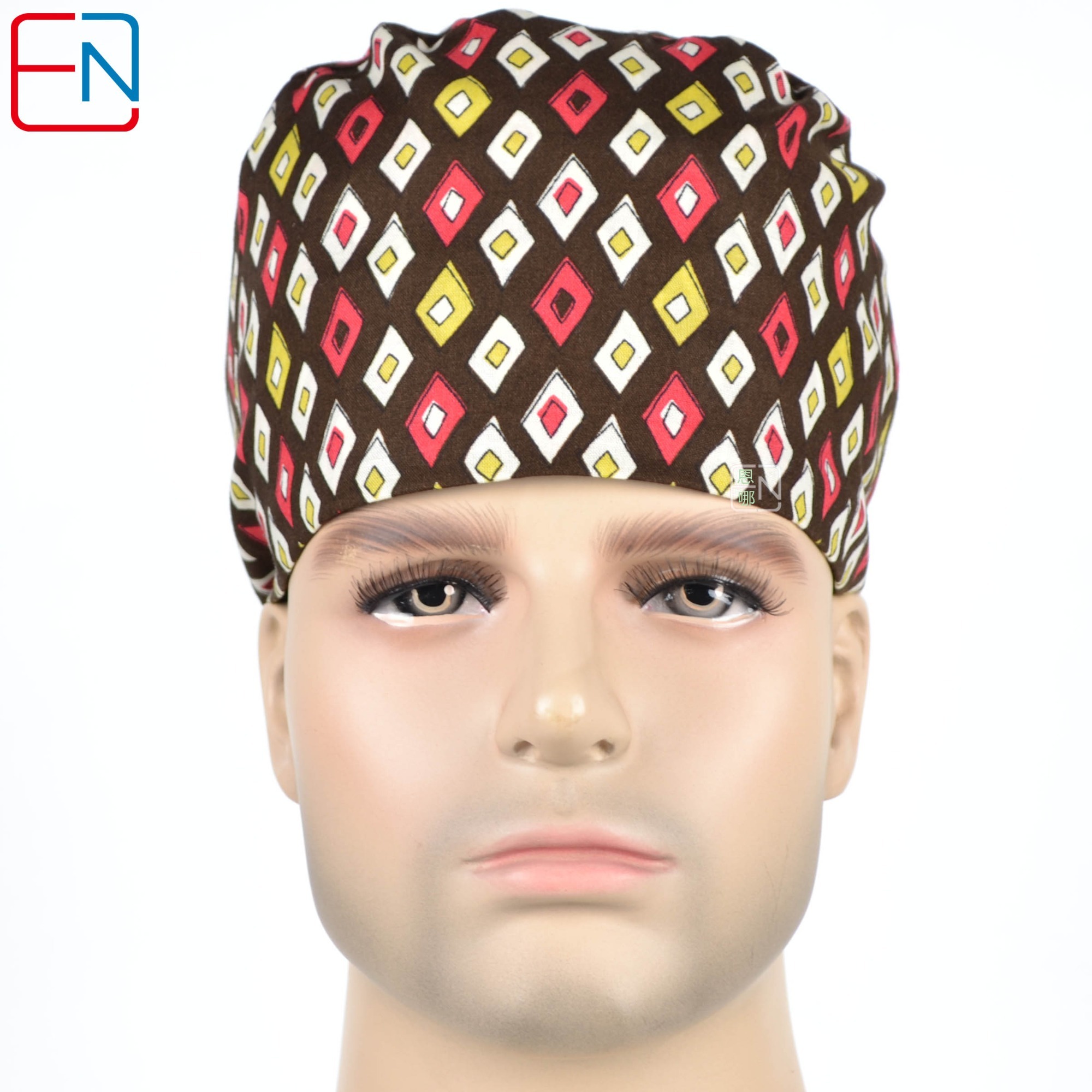 Hennar Medical Scrub Caps in Different Shapes 100% Cotton With Sweatband