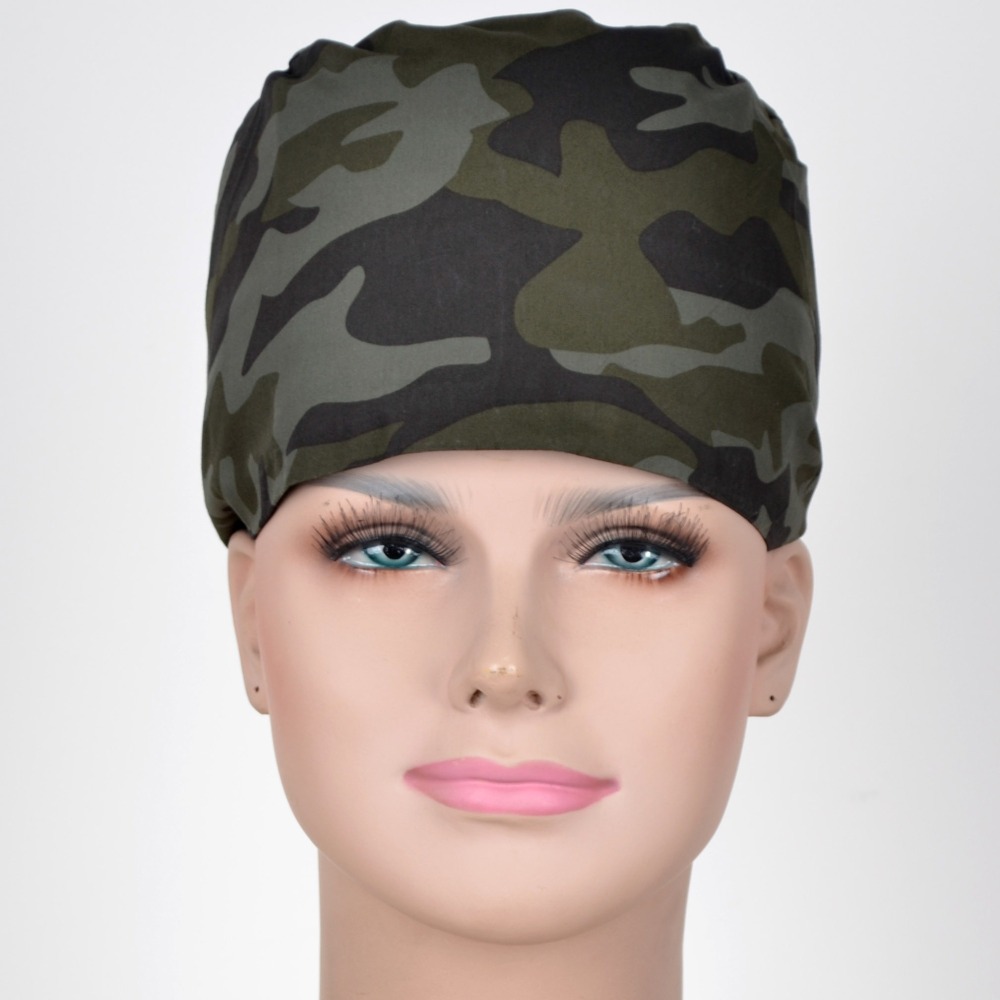 10 Prints unisex surgical hats 100% cotton