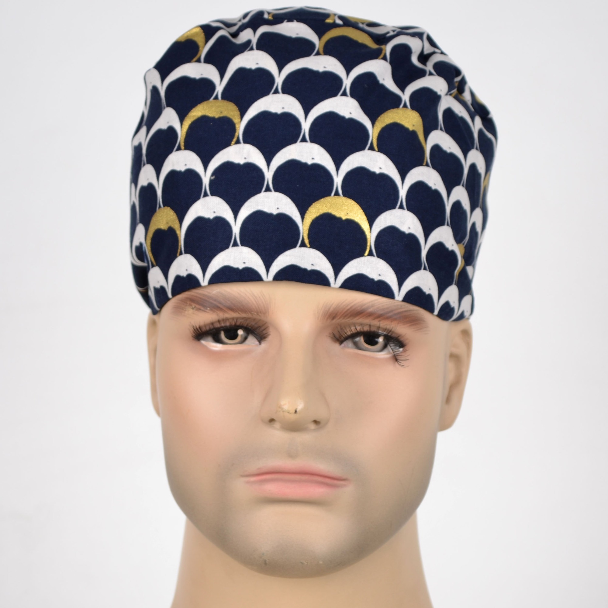 Hennar Medical Scrub Caps in Different Shapes 100% Cotton With Sweatband