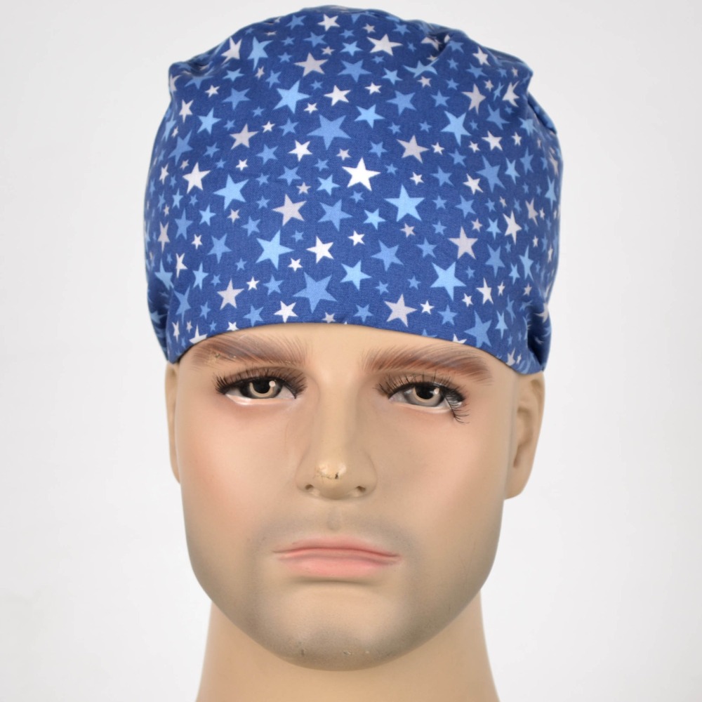 Hennar Medical Scrub Caps in Different Shapes 100% Cotton With Sweatband