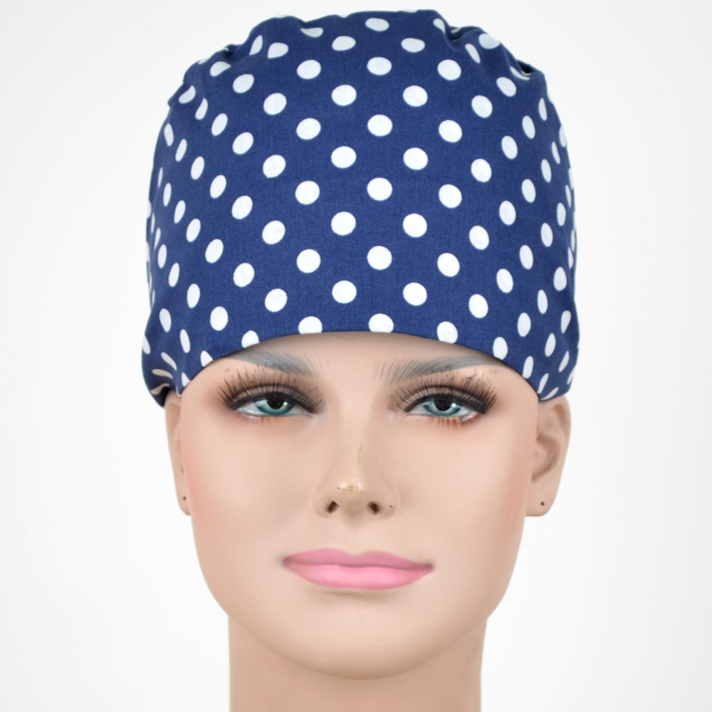 Hennar Medical Scrub Caps in Different Shapes 100% Cotton With Sweatband