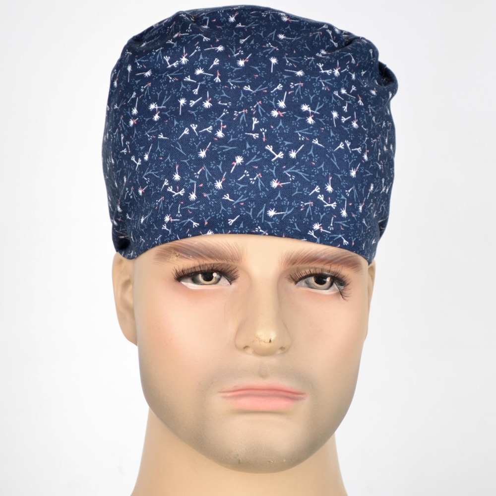 Hennar Medical Scrub Caps in Different Shapes 100% Cotton With Sweatband