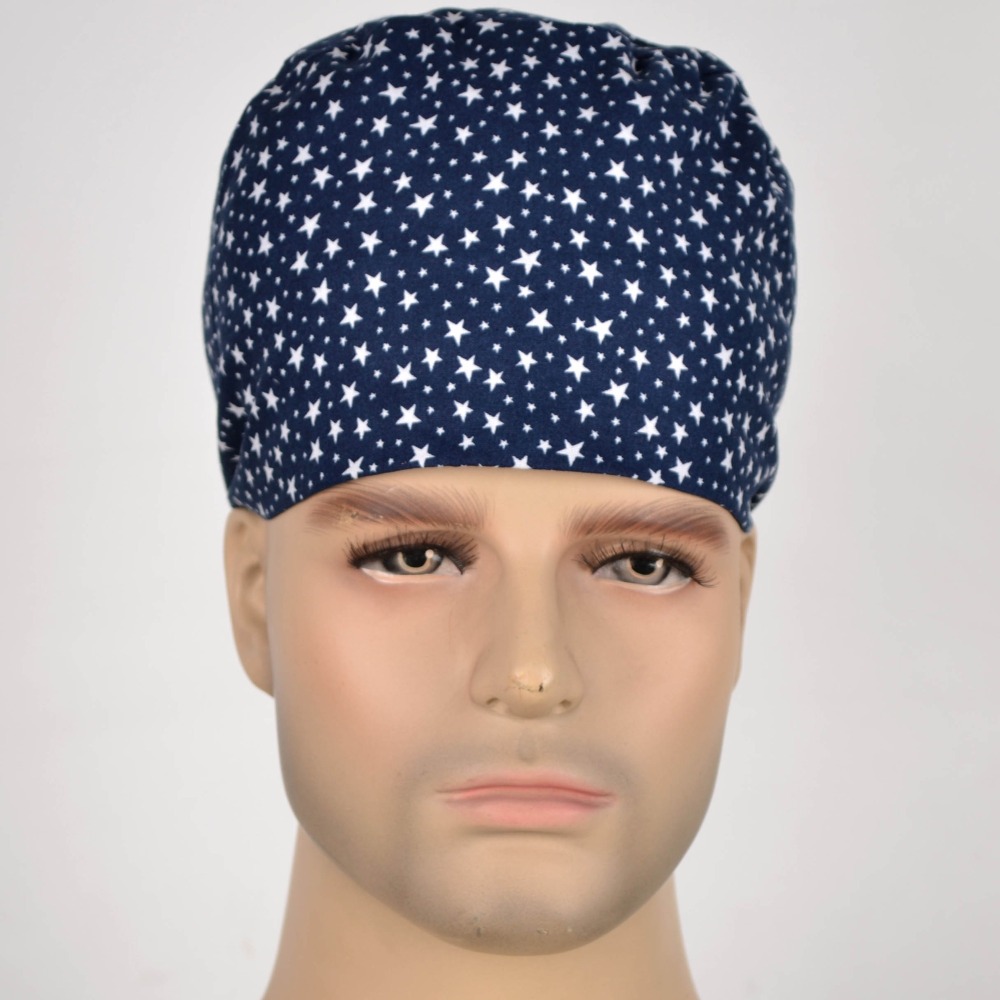 Hennar Medical Scrub Caps in Different Shapes 100% Cotton With Sweatband