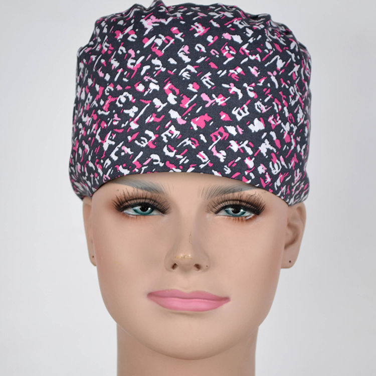 Hennar Medical Scrub Caps in Different Shapes 100% Cotton With Sweatband