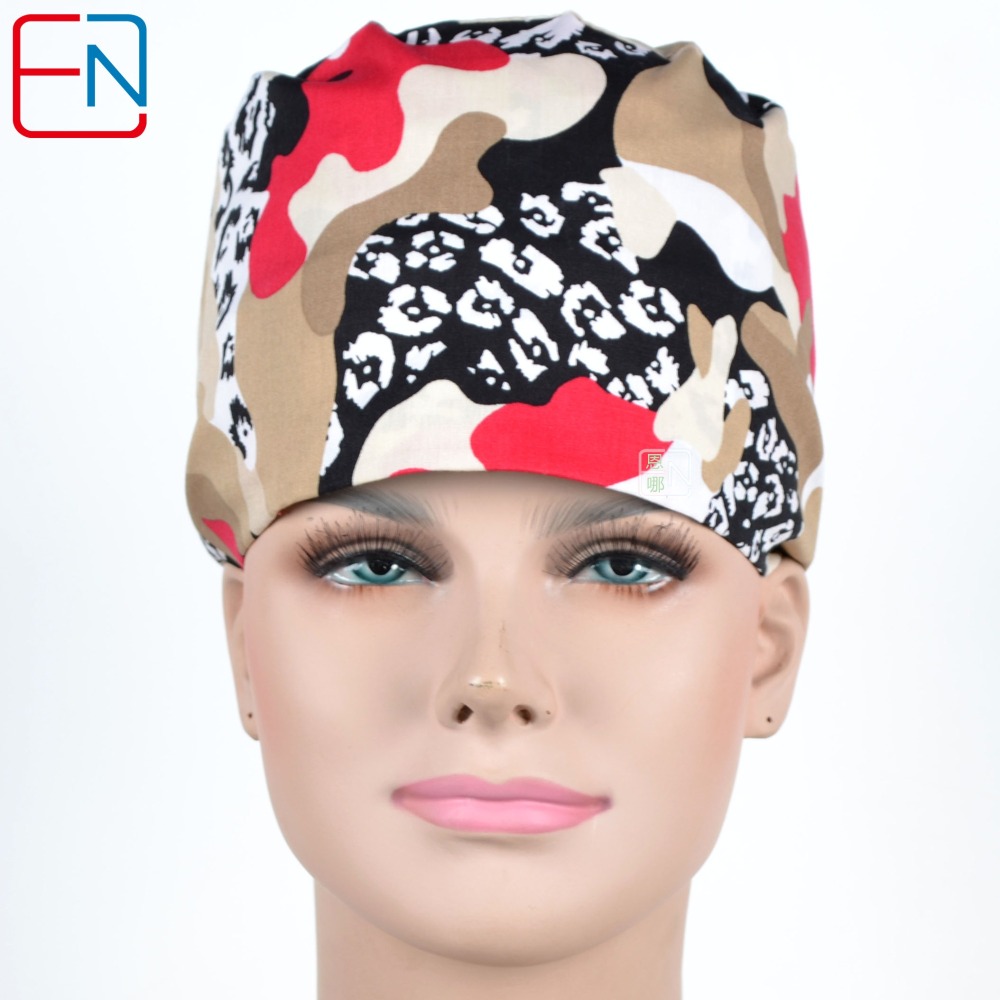 10 Prints unisex surgical hats 100% cotton