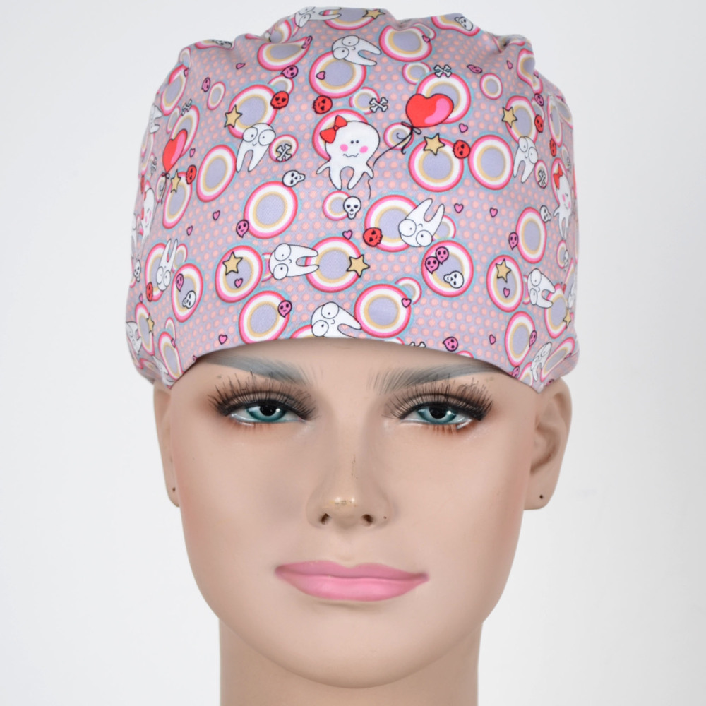 Hennar Unisex Medical Scrub Cap In 100% Cotton