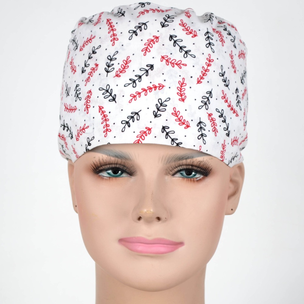 Hennar Medical Scrub Caps in 26 Floral 100% Cotton Prints Floral 3