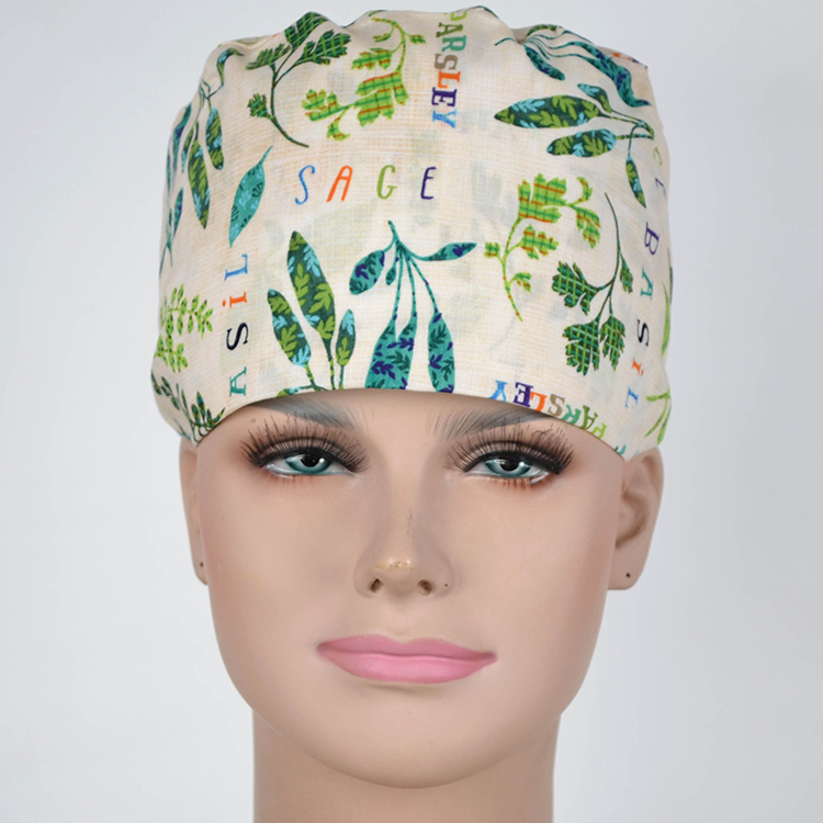 Hennar Medical Scrub Caps in 26 Floral 100% Cotton Prints Floral 3