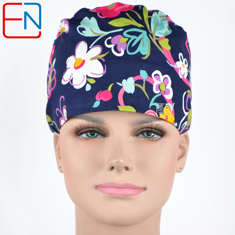 Hennar brand unisex surgical caps/hat 100% Cotton Medical Scrub Caps