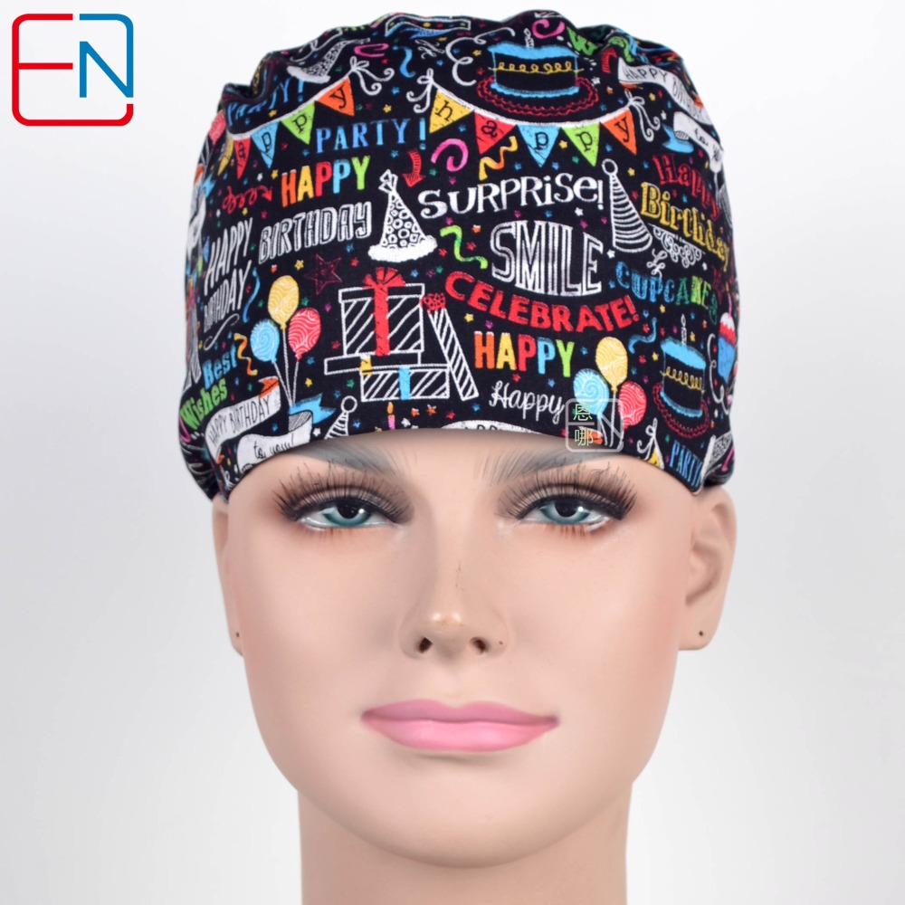 Hennar Medical Scrub Caps With Holiday Prints