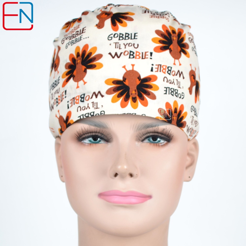 Hennar Medical Scrub Caps With Holiday Prints