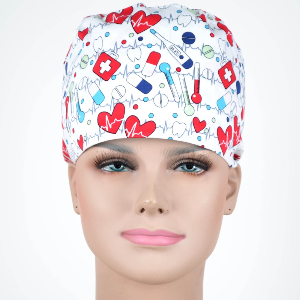 Hennar Unisex Medical Scrub Cap In 100% Cotton