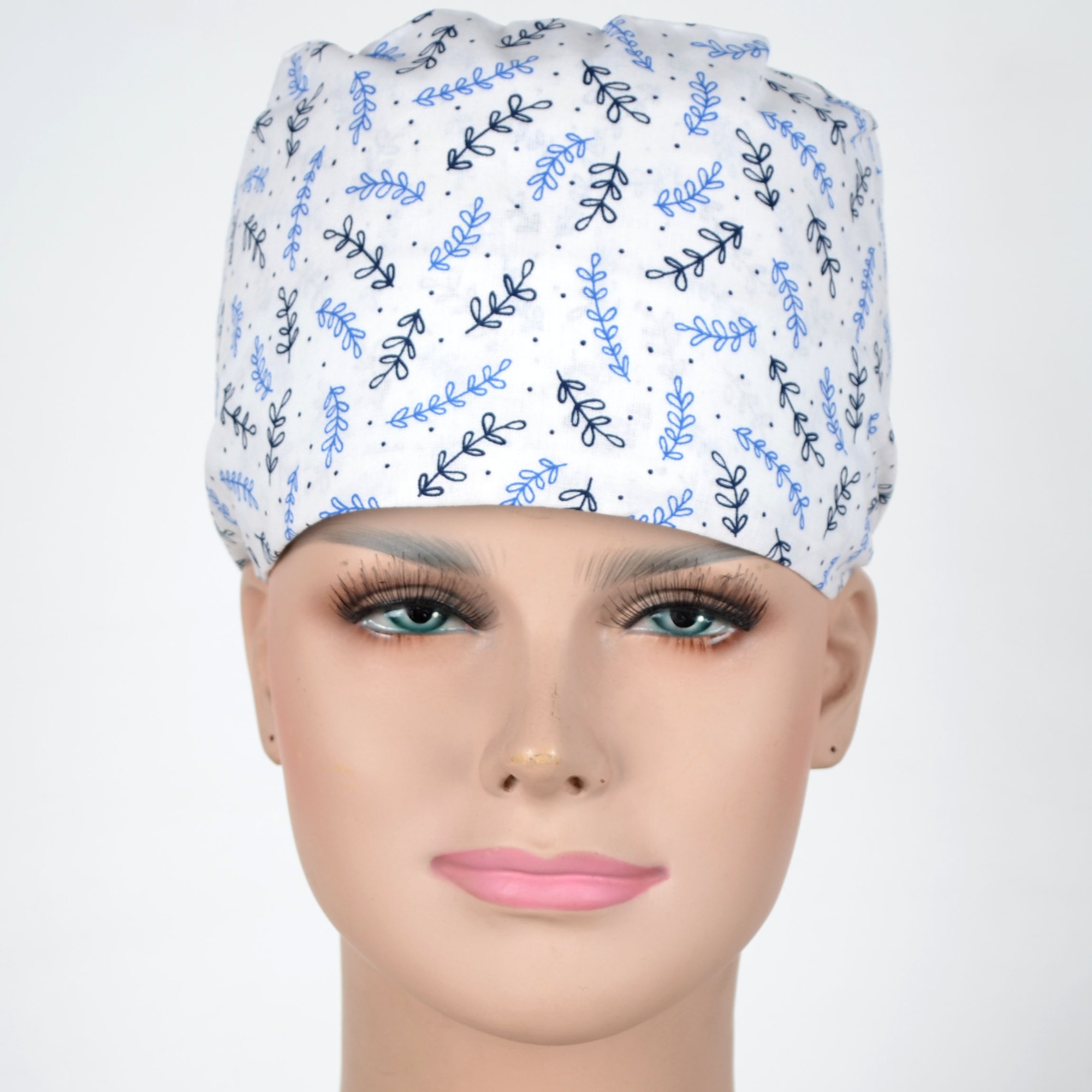 Hennar Medical Scrub Caps in 26 Floral 100% Cotton Prints Floral 3