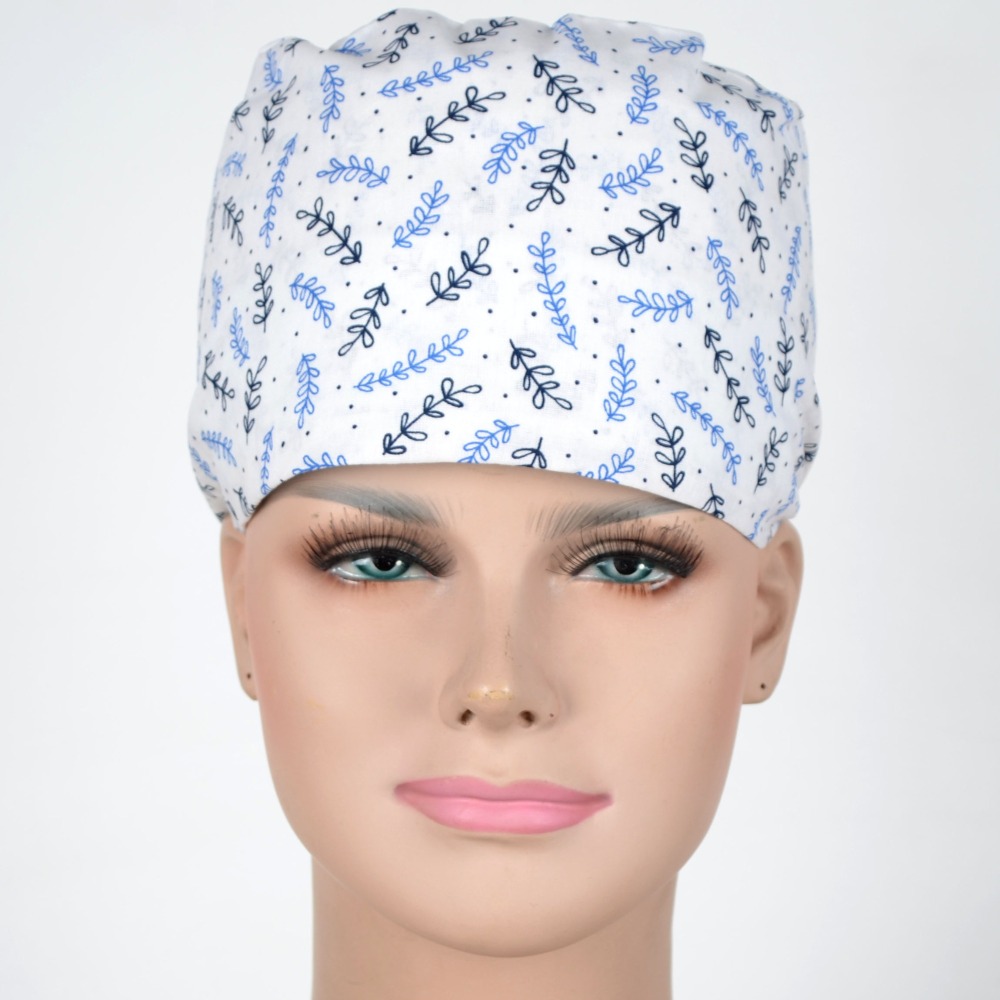 Hennar Medical Scrub Caps in 26 Floral 100% Cotton Prints Floral 3
