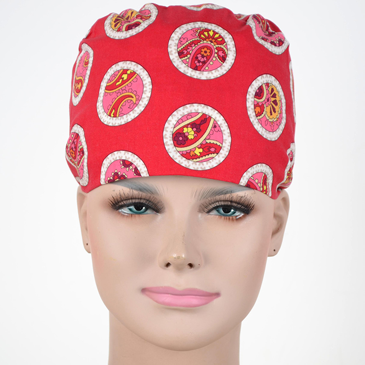 Hennar Medical Scrub Caps in 26 Floral 100% Cotton Prints Floral 2