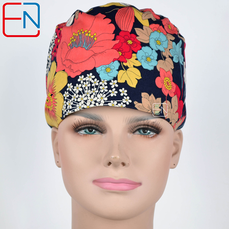 Hennar brand unisex surgical caps/hat 100% Cotton Medical Scrub Caps
