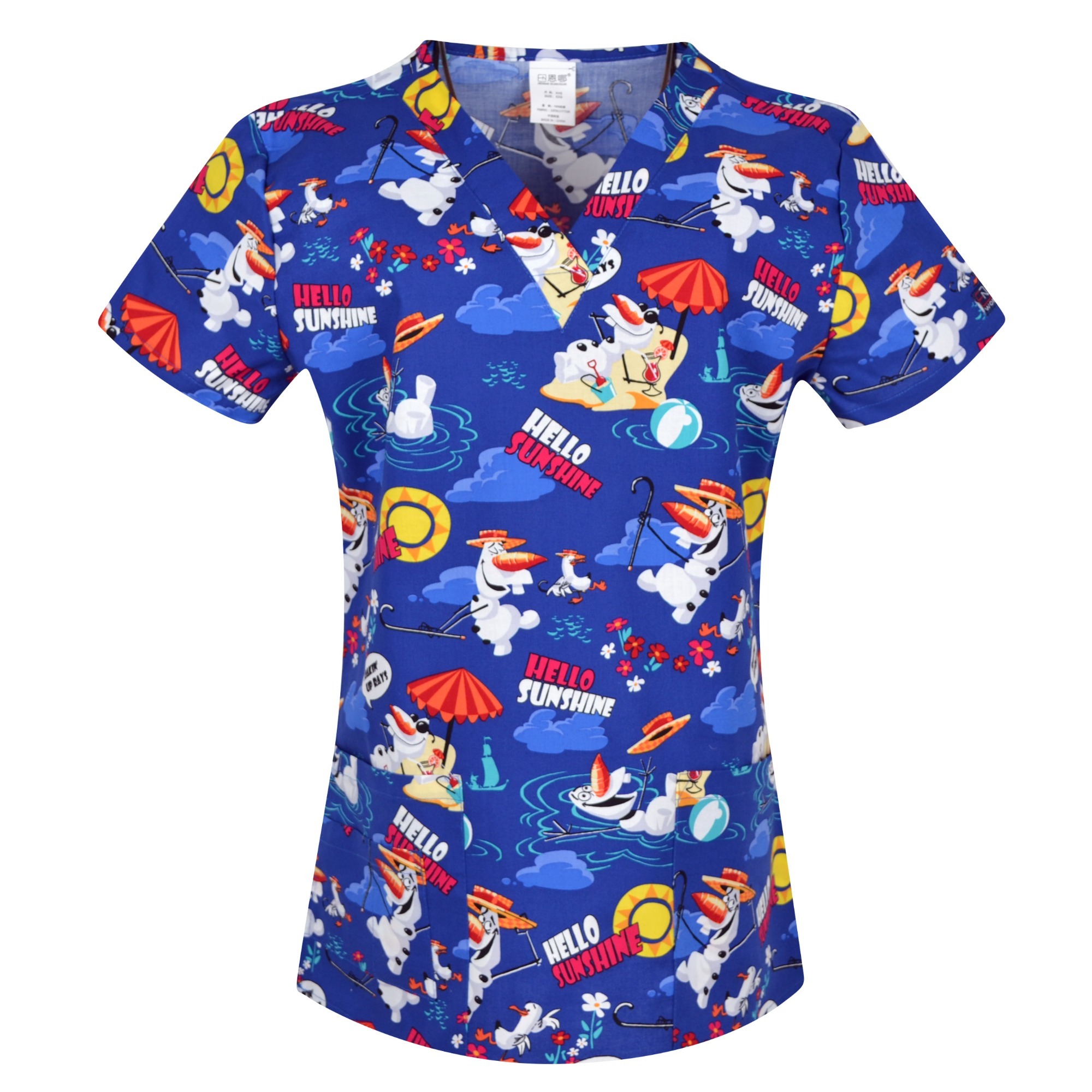 Christmas Prints  Surgical Scrub Tops,Holiday Medical Uniforms