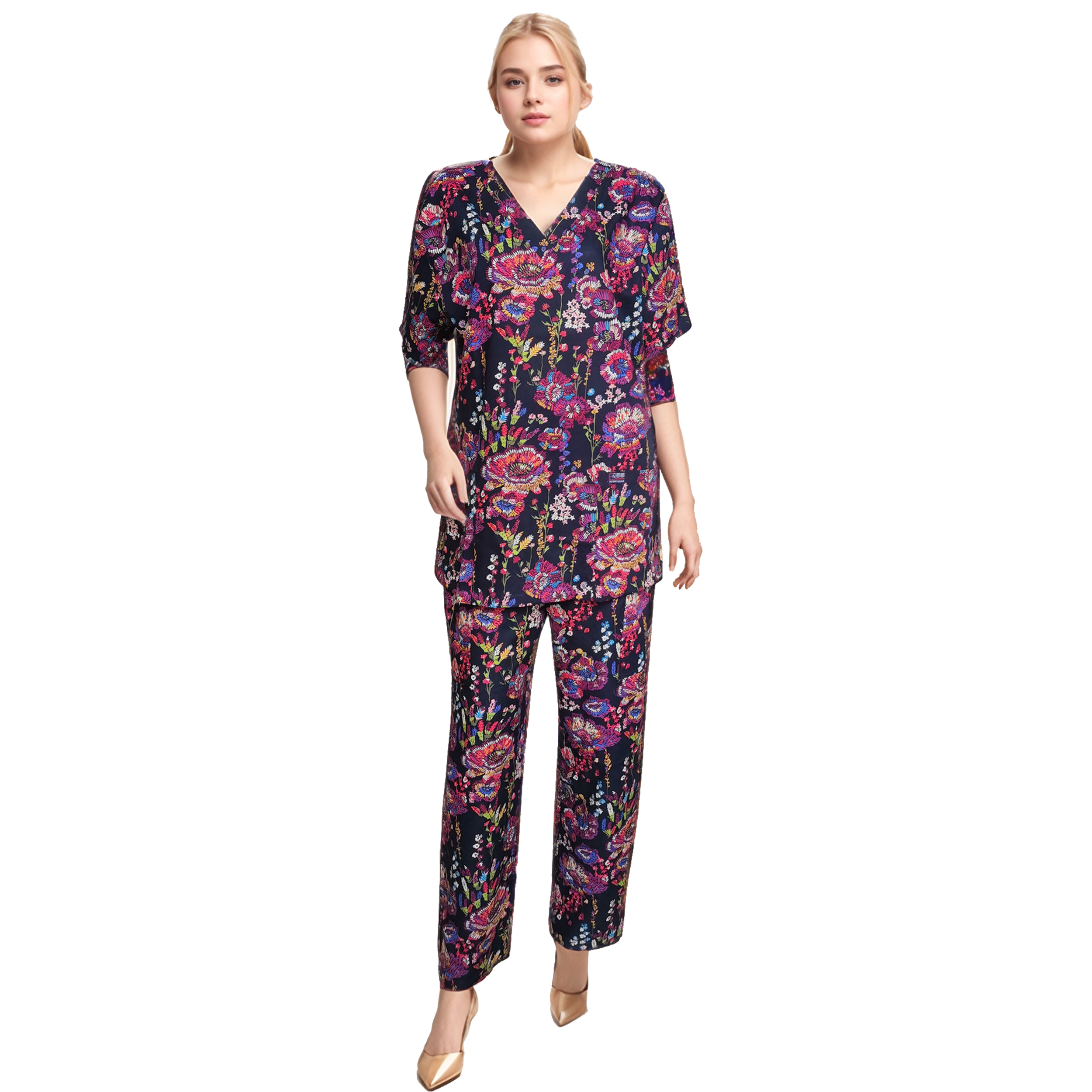 Prints Scrub Sets,Chritstmas Scrub top and Pants