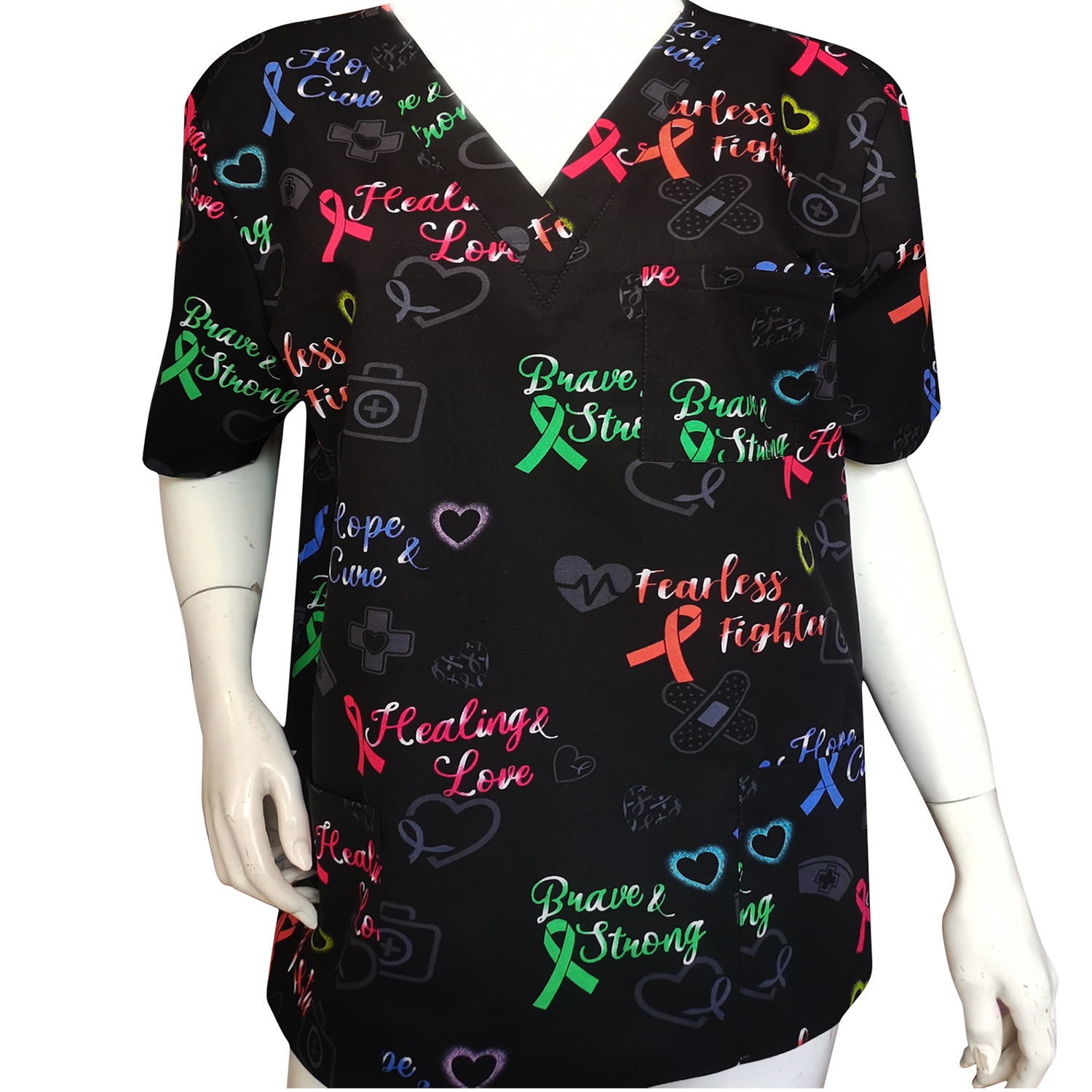 Men Medical Uniforms,Camouflage Colour Scrub Tops in 100% Cotton