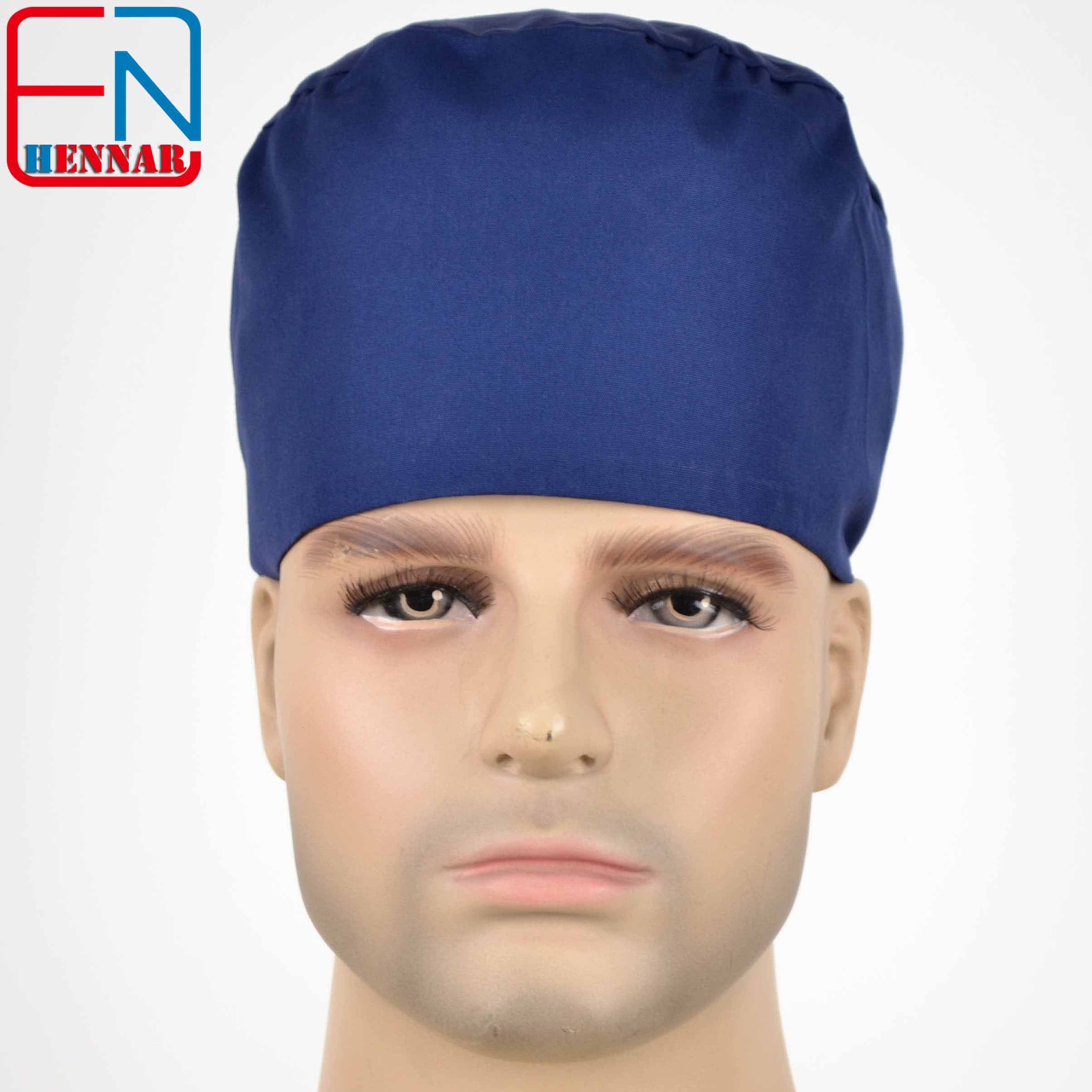 Hennar Medical Scrub Caps With Medical Fabric 65% Cotton and 35% Polyster Resistant to high temperature and chlorine bleaching