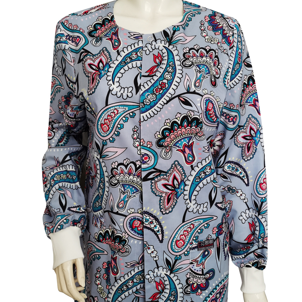 Snap Front Women Medical Scrub Jackets XXS-4XL
