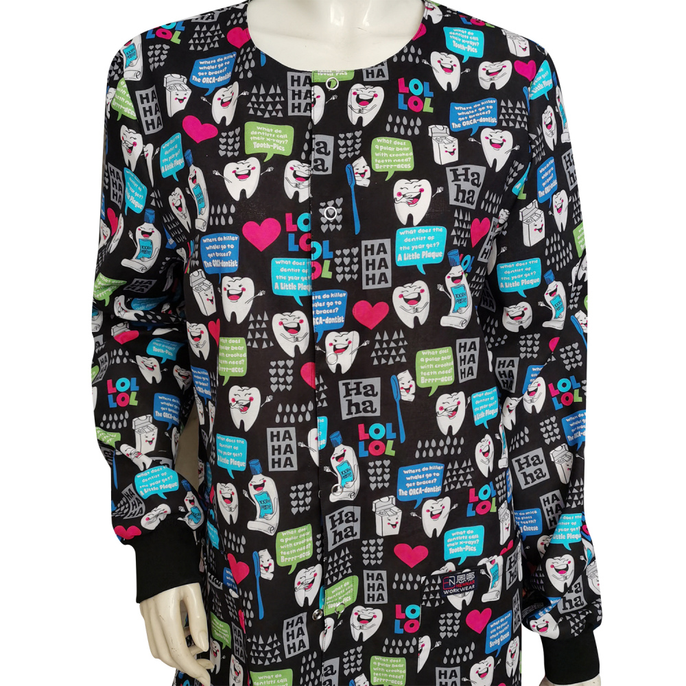 Snap Front Women Medical Scrub Jackets XXS-4XL