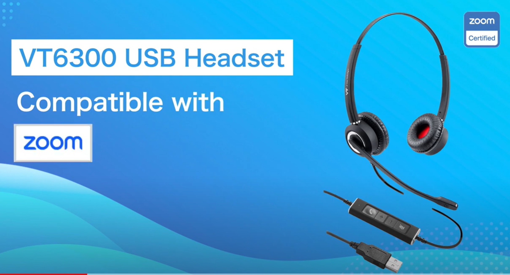VT6300 USB Headset compatible with zoom