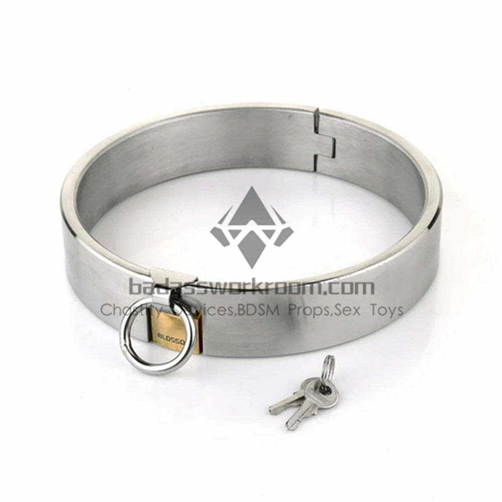 Integrated Padlock Steel BDSM Collar 3CM Height