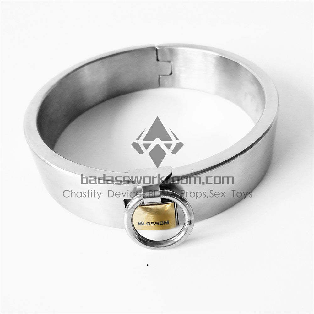 Integrated Padlock Steel BDSM Collar 3CM Height