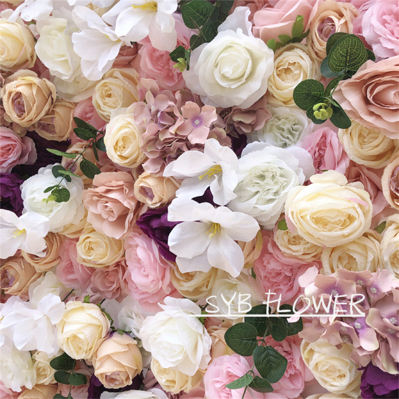 #045 SYB Factory Direct Sales Artificial Excellent Quality Gift Flower Wall Background Image Decoration Panels