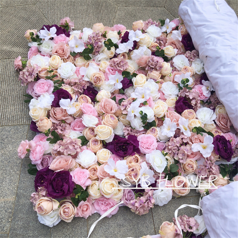 #045 SYB Factory Direct Sales Artificial Excellent Quality Gift Flower Wall Background Image Decoration Panels