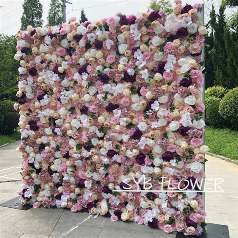 #045 SYB Factory Direct Sales Artificial Excellent Quality Gift Flower Wall Background Image Decoration Panels
