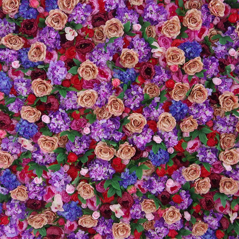 #066 Wholesale Flores Gradient Floral Backdrop Restaurant Decoration Wedding Party Events Artificial Wall Flowers Panel