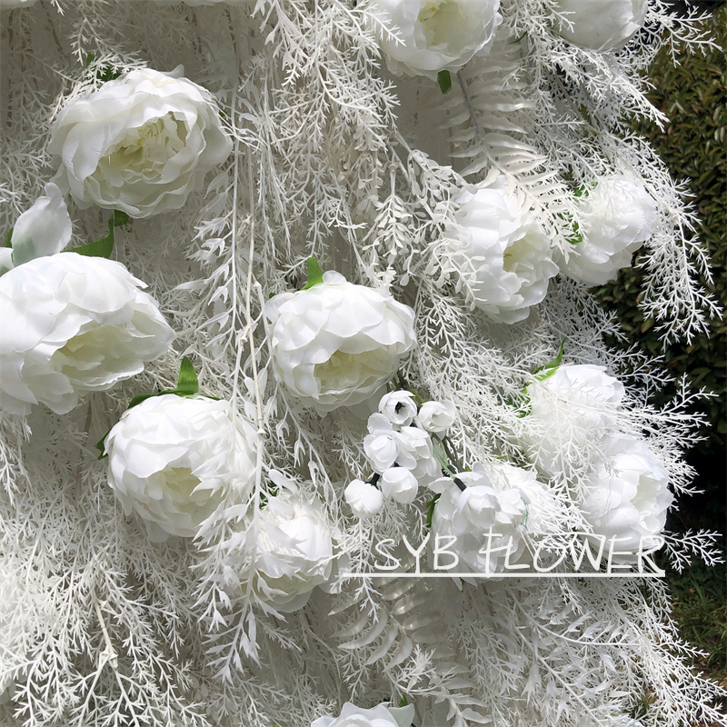 #183 Hot Selling Customized For Wedding Event Fabric Floral Decoration Simulation Wedding Artificial Flower Wall Panels