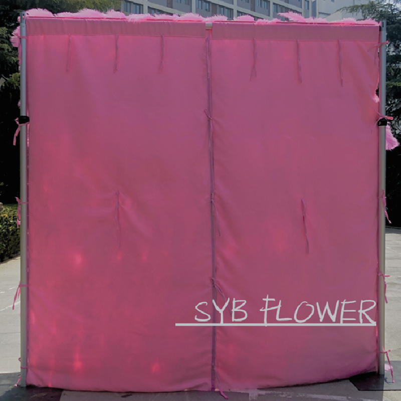 #164-2 SYB Flower Very 3D Roll Up Artificial Colorful Flowers Wall Backdrop Panel Wedding Decoration