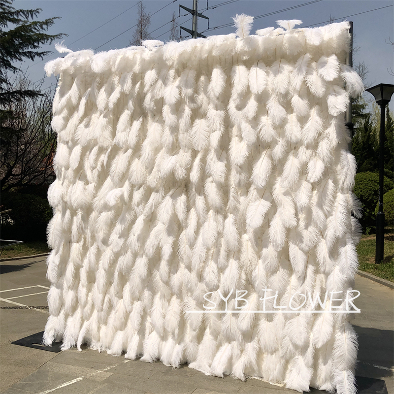 #164 Hot Sale Wedding Event Feather Background decoration Artificial Romantic 3D Flower Wall Backdrop