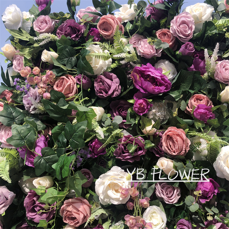 #154 Wholesale Custom Wedding Supplies Decoration Flower Wall Silk Artificial Decorative Backdrop Flower Wall