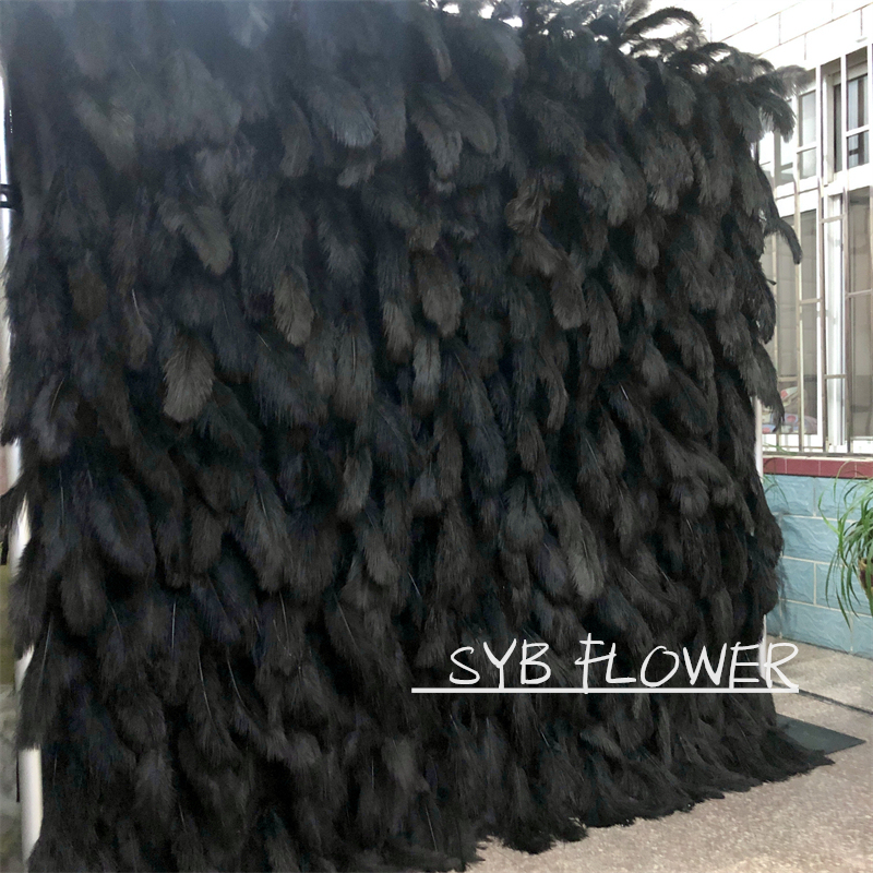 #164-3 SYB Factory Direct Custom Flower Wall Artificial Silk Feather Wall For Wedding Decoration Feather Wall