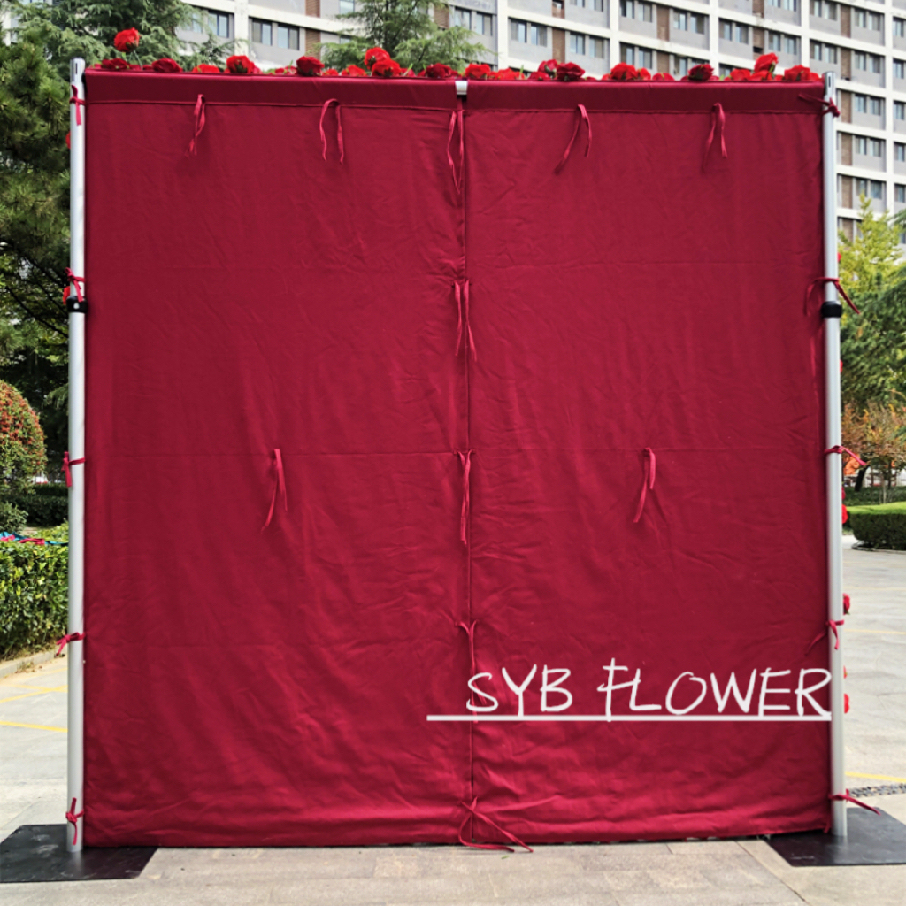 #165 SYB Custom Size 3D Roll Up Artificial Flowers Wall Backdrop Panel Wedding Decoration For Event Party
