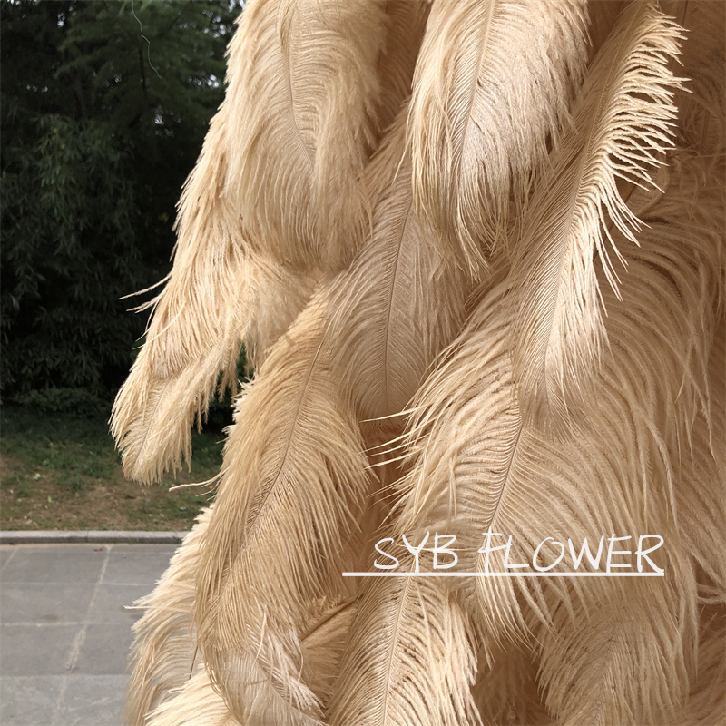 #164-6 SYB FLOWER Custom Size 3D Roll Up Artificial Feather Wall Backdrop Panel Wedding Decoration