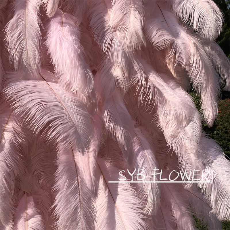 #164-5 SYB FLOWER Custom Size 3D Roll Up Artificial Feather Wall Backdrop Panel Wedding Decoration